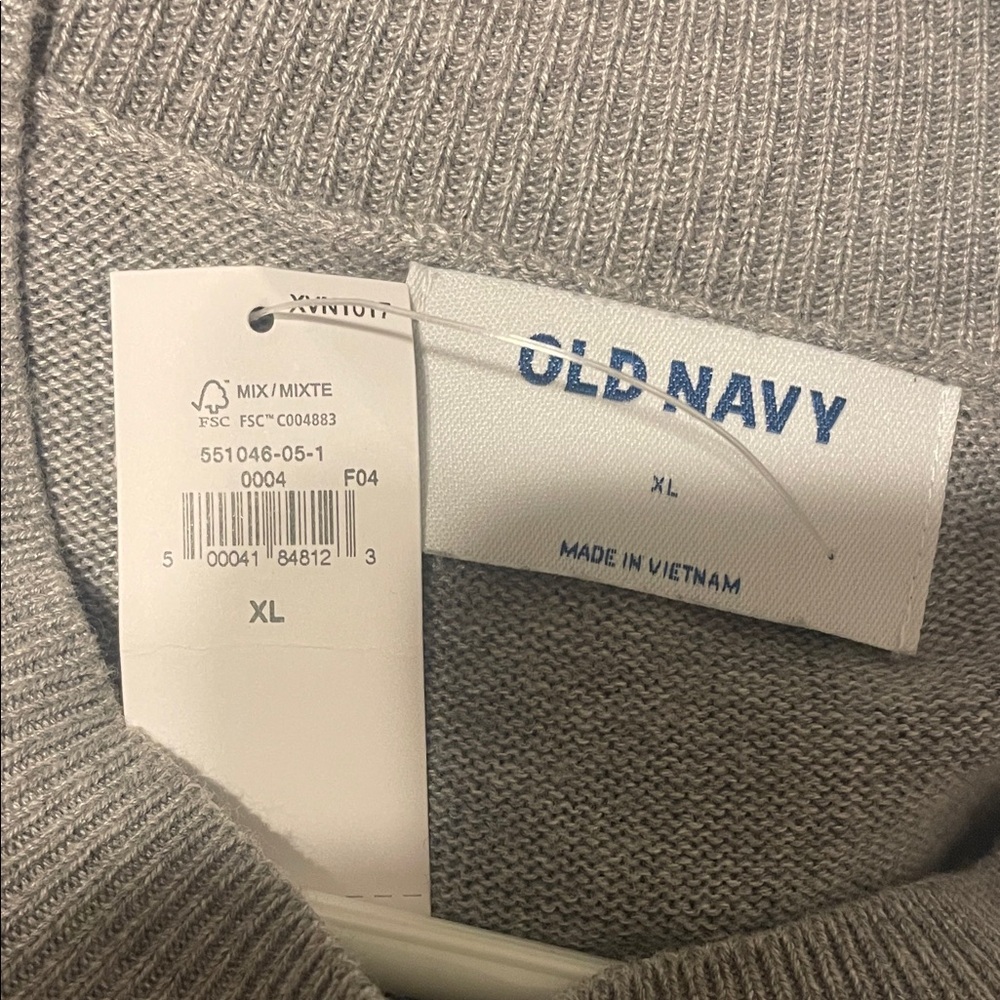 Old Navy Men's Heather Gray Crewneck Sweater